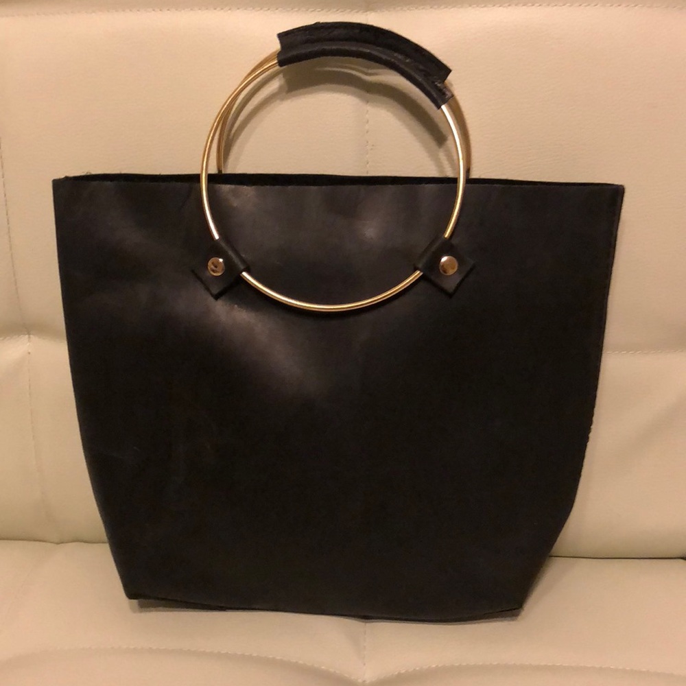 Tribe Alive Luxe brass handle handbag